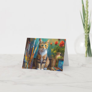 De Artistieke Kat Bedankkaart