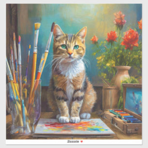 De Artistieke Kat Sticker