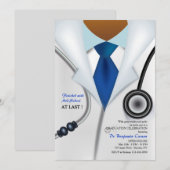 De arts is in Afrikaans-Amerikaanse uitnodiging (Voorkant / Achterkant)