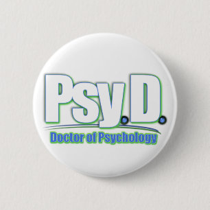 De ARTS van PsyD LOGO2 VAN PSYCHOLOGIE Ronde Button 5,7 Cm
