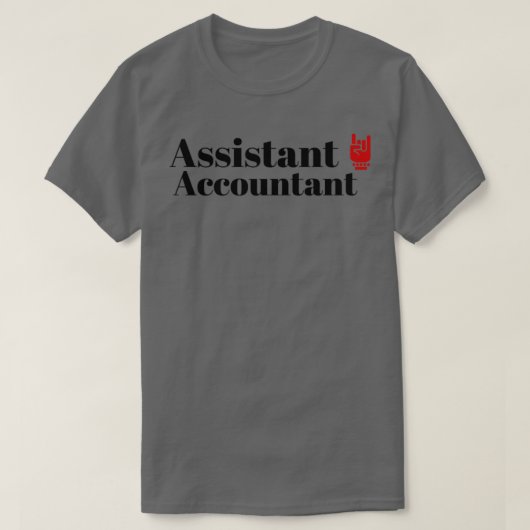 De assistent-accountant t-shirt (Design voorkant)