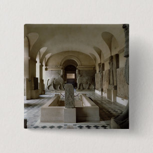 De Assyrische Kamer bij het Louvre in Parijs (foto Vierkante Button 5,1 Cm