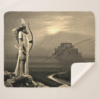 De Assyrische koning Sherpa Blanket Deken