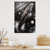 De asteroïde Oumuamua Poster (Keuken)