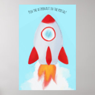 De Astronaut in het portaal Poster