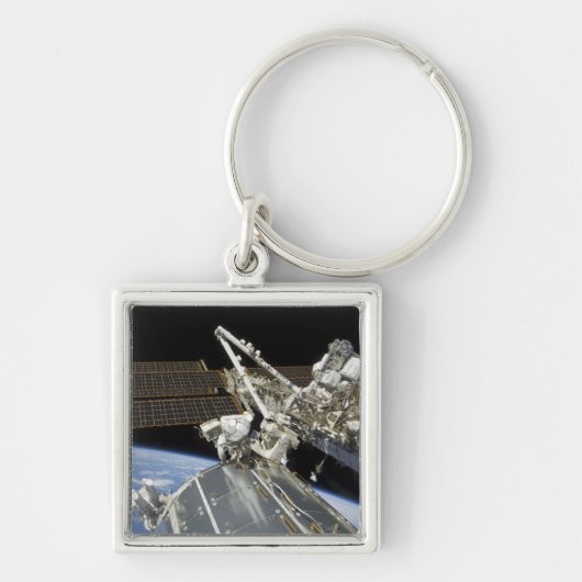 De astronauten voeren een reeks taken uit sleutelhanger (Voorkant)