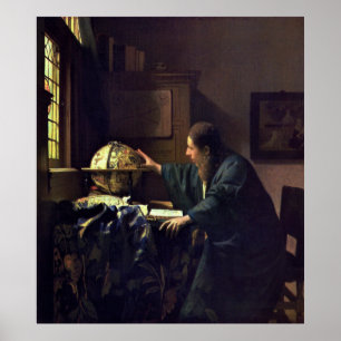 De astronoom van Johannes Vermeer Large Poster