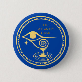 De Atlantis Grail Logo Button - Blue Quadrant