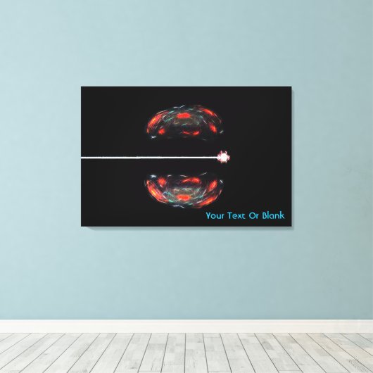 De Atom splitsen Canvas Afdruk (Insitu (Houten vloer))