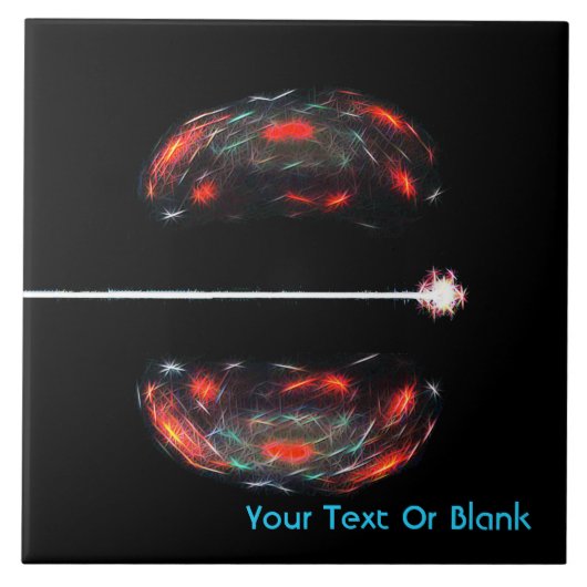 De Atom splitsen Tegeltje (Voorkant)