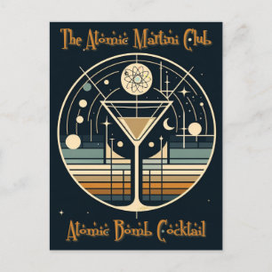De Atomic Martini Club Atomic Bomb Cocktail Briefkaart