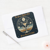 De Atomic Martini Club Atomic Bomb Cocktail Vierkante Sticker (Envelop)