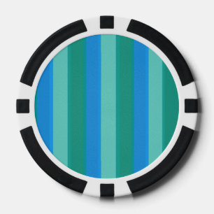 De atoom Blauwgroen & Turkooise Spaander van de Pokerchips
