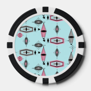 De atoom Roze & Grijze Spaanders van de Pook van Poker Chips