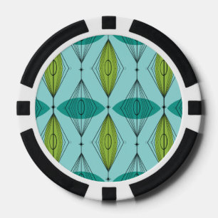 De atoom Spaanders van de Pook Ogee en Starbursts Poker Chips