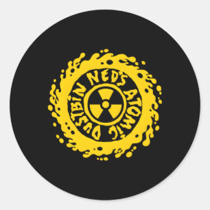 De atoomvuilnisbak van Ned Ronde Sticker