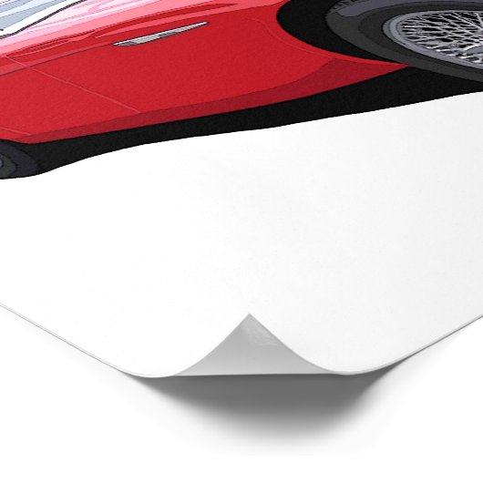 De Austin Healey 3000 Poster (Hoek)
