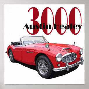 De Austin Healey 3000 Poster