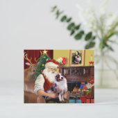 De Australische herder van de kerstman (Merle) Feestdagenkaart (Staand voorkant)