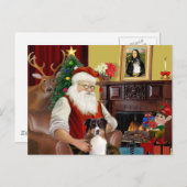 De Australische herder van de Kerstman (tri) Feestdagenkaart (Voorkant / Achterkant)