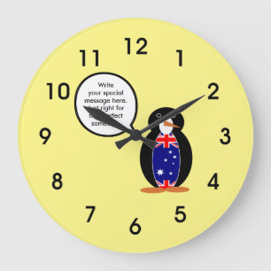 De Australische Sprekende Pinguïn van de Vlag Grote Klok