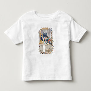 De auteur die zijn boek aan de landbouwers voorleg kinder shirts
