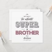 De authentieke super broer kaart (Voorkant / Achterkant in situ)