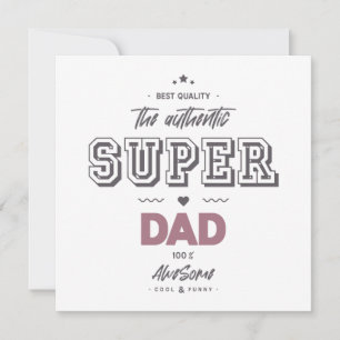 De authentieke super papa kaart