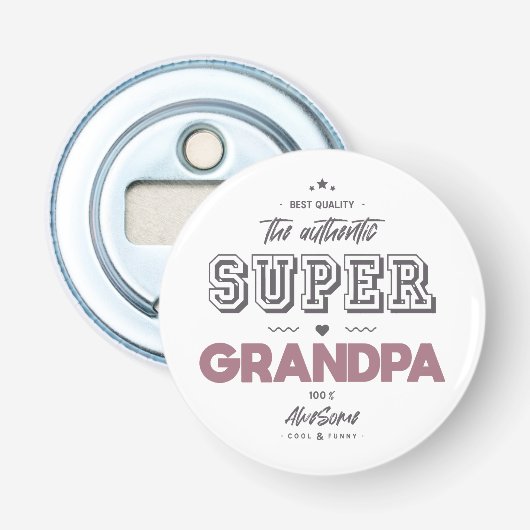 De authentieke superopa button flesopener (Voorkant)