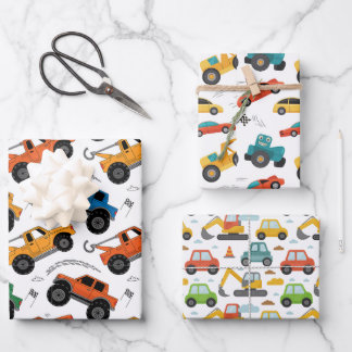 De auto-serie - Kinderen inpakpapier Vel
