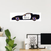De auto van de Politie van het concept - voeg uw e Poster (Thuiskantoor)