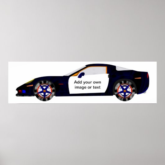 De auto van de Politie van het concept - voeg uw e Poster (Voorkant)