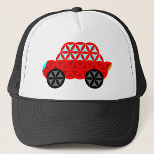 De auto van het leven - heilige vormen A3, rood. Trucker Pet