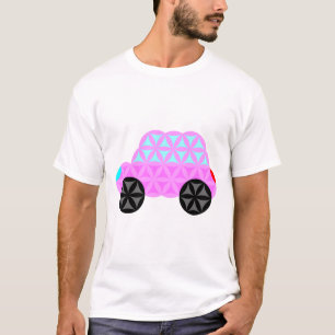 De auto van het leven - heilige vormen A3.roze. T-shirt