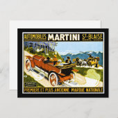 De Auto's St. Blaise van martini Briefkaart (Voorkant / Achterkant)