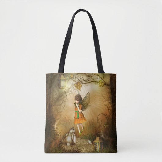 De Autumn Fairy All-Over-Print Canvas tas (Voorkant)