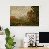 De Autumn Landscape Herfst behandelt  het Schilder Poster (Thuiskantoor)