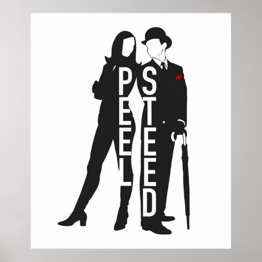 De Avengers tv-serie zwart Poster (Voorkant)