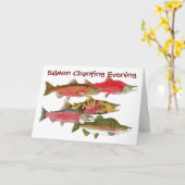 De Avond van Chanting van de zalm Kaart (Gele Bloem)