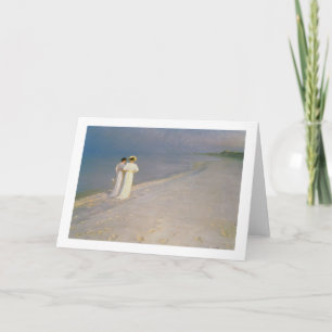 De Avond van de zomer op het Zuidelijke Strand Feestdagen Kaart