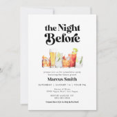 De avond voor Bachelor Retro  stijl Kaart (Voorkant)