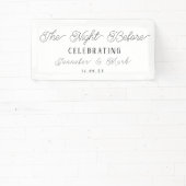 De avond voor bruiloft repetitie servetten spandoek (Insitu)