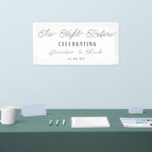 De avond voor bruiloft repetitie servetten spandoek (Beurs)