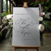 De avond voor bruiloft repetitie welkom acryl bord