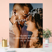 De avond voor de bruiloft diner teken acryl bord (Huwelijk)