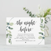 De avond voor de bruiloft, groen, proefbruiloft di kaart (Staand voorkant)