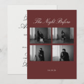 De avond voor de huwelijksuitnodiging (Voorkant / Achterkant)