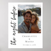 De avond voor de moderne foto welkom poster (Voorkant)