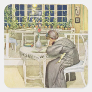 De avond voor de reis naar Engeland - Onderzoek Vierkante Sticker