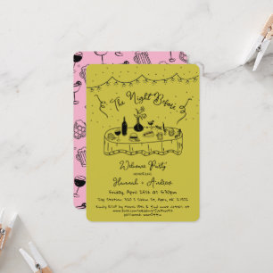 De avond voor de repetitie diner hand getrokken kaart